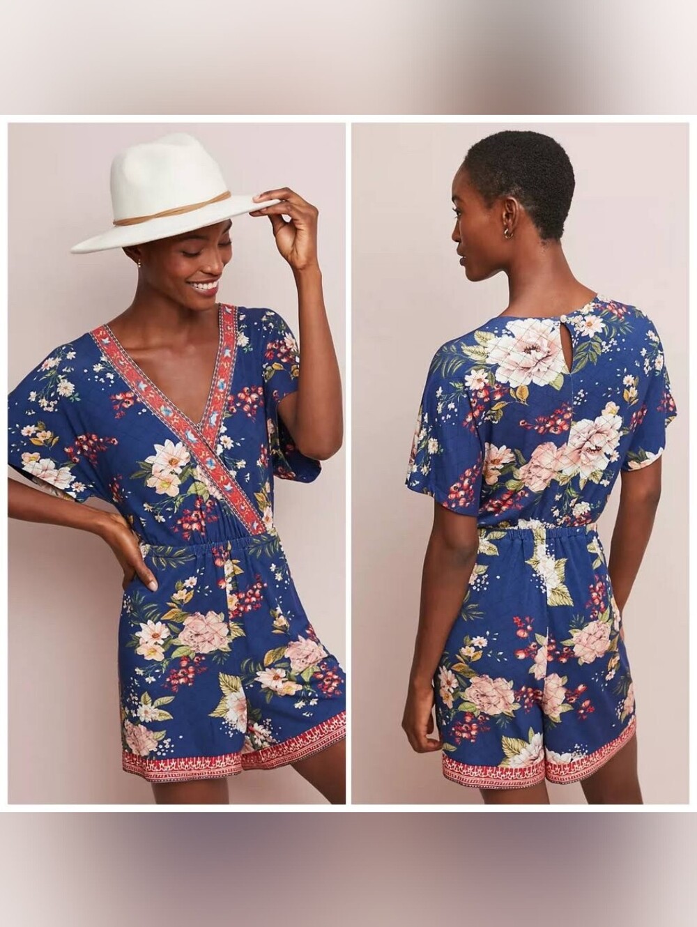 XS Farm Rio x Anthropologie Estelle Floral Romper